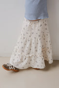 Organic Cotton Girls Maxi Skirt - Bluebell