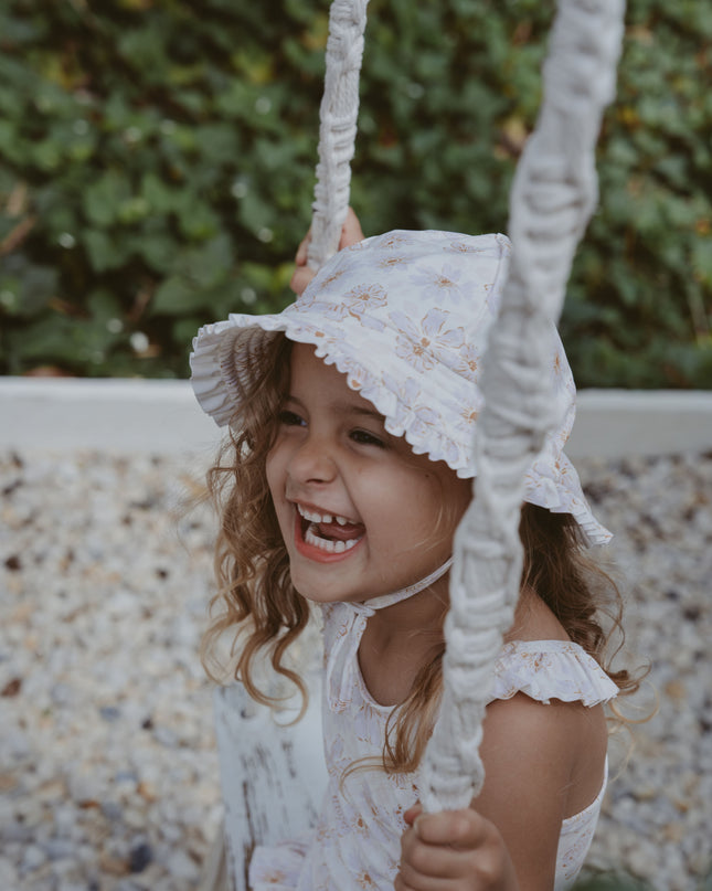 Frill Swimhat - Lilac Floral