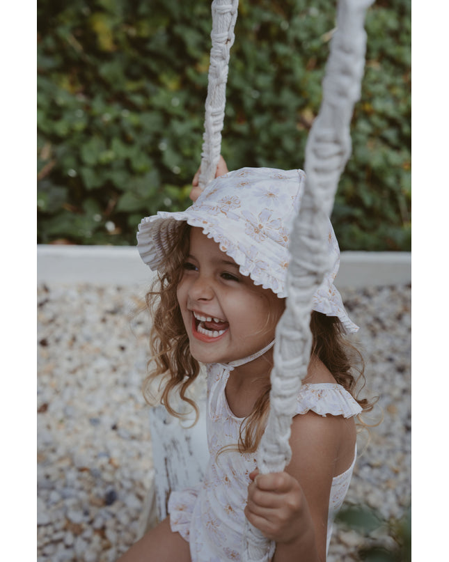 Frill Swimhat - Lilac Floral