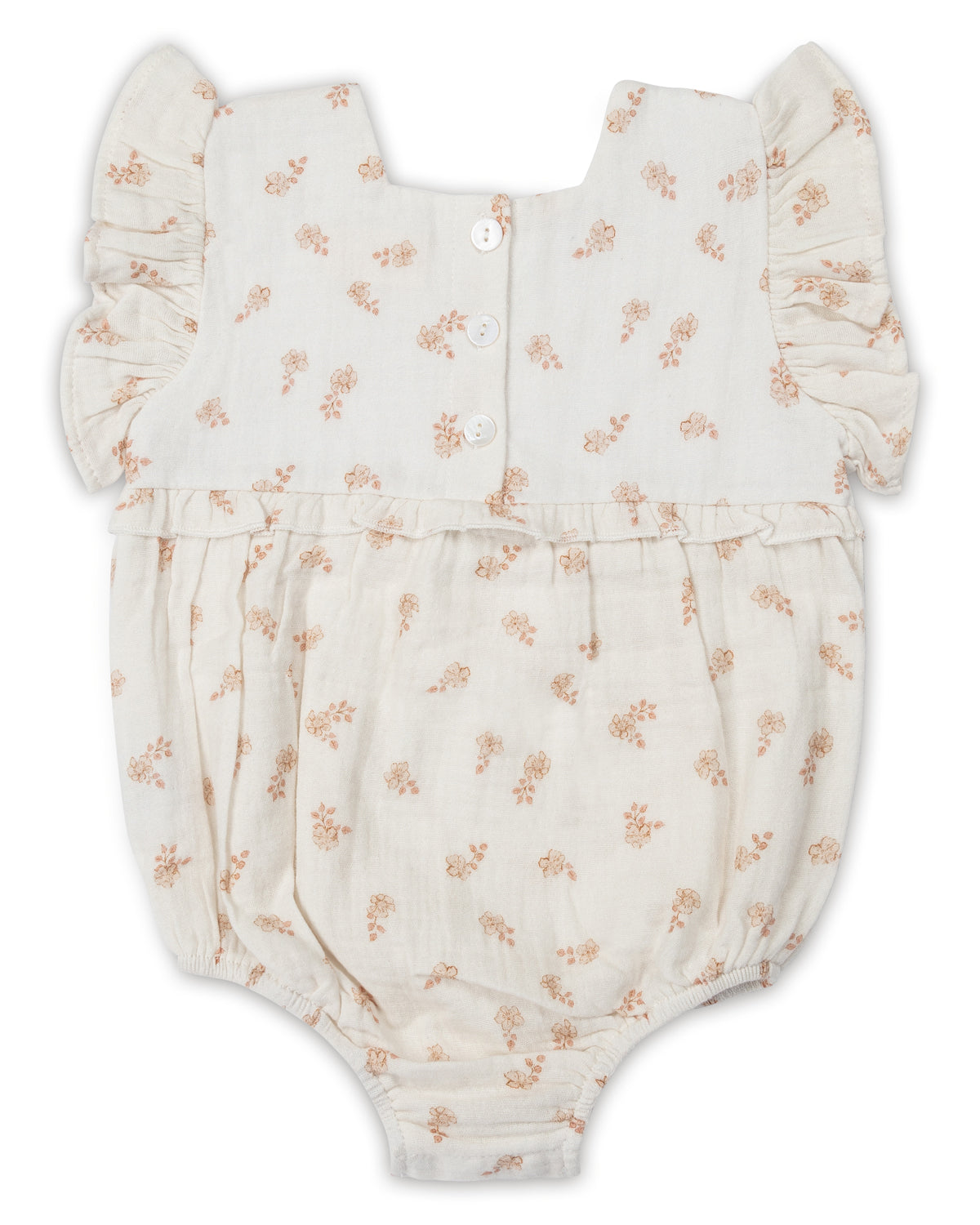 Organic Cotton Frill Bubble Romper - Floral