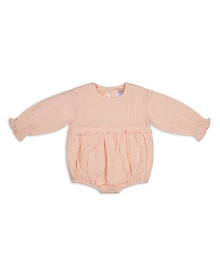 Evelyn Bubble Romper Peach