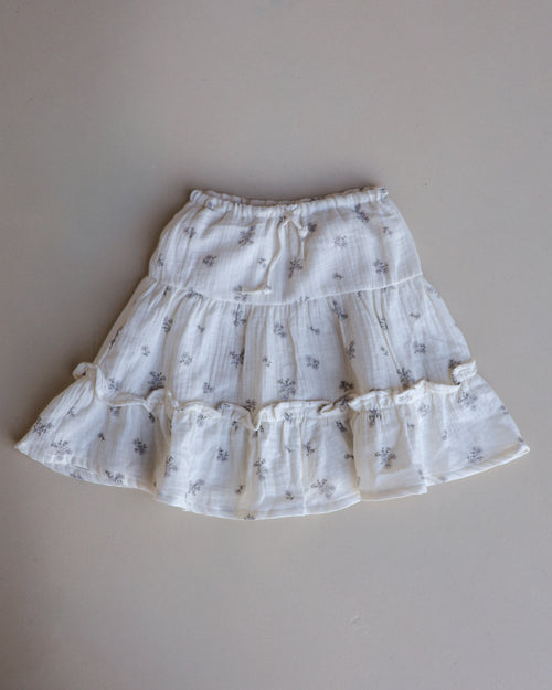 Organic Cotton Girls Maxi Skirt - Bluebell
