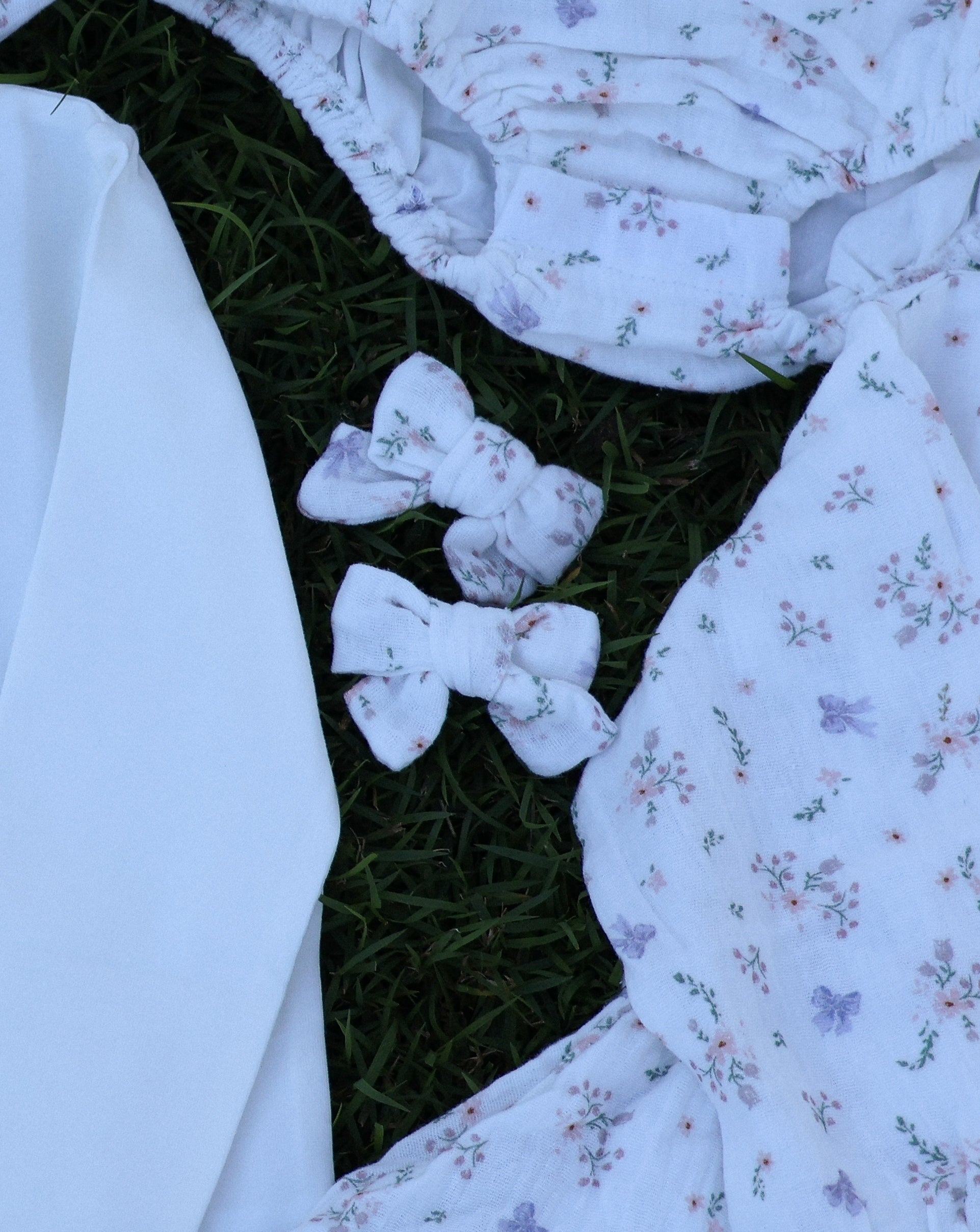 Mini bow clips ~ Thea floral