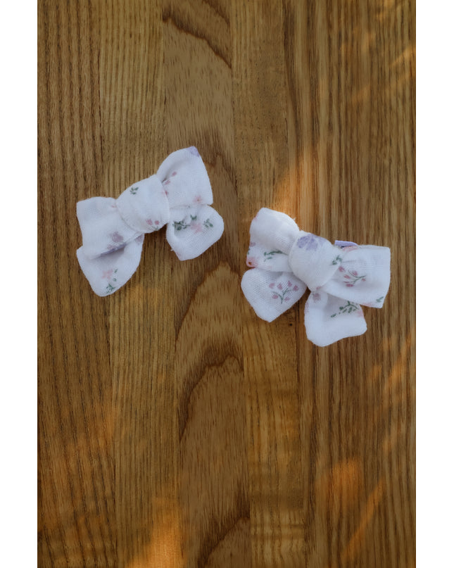 Mini bow clips ~ Thea floral