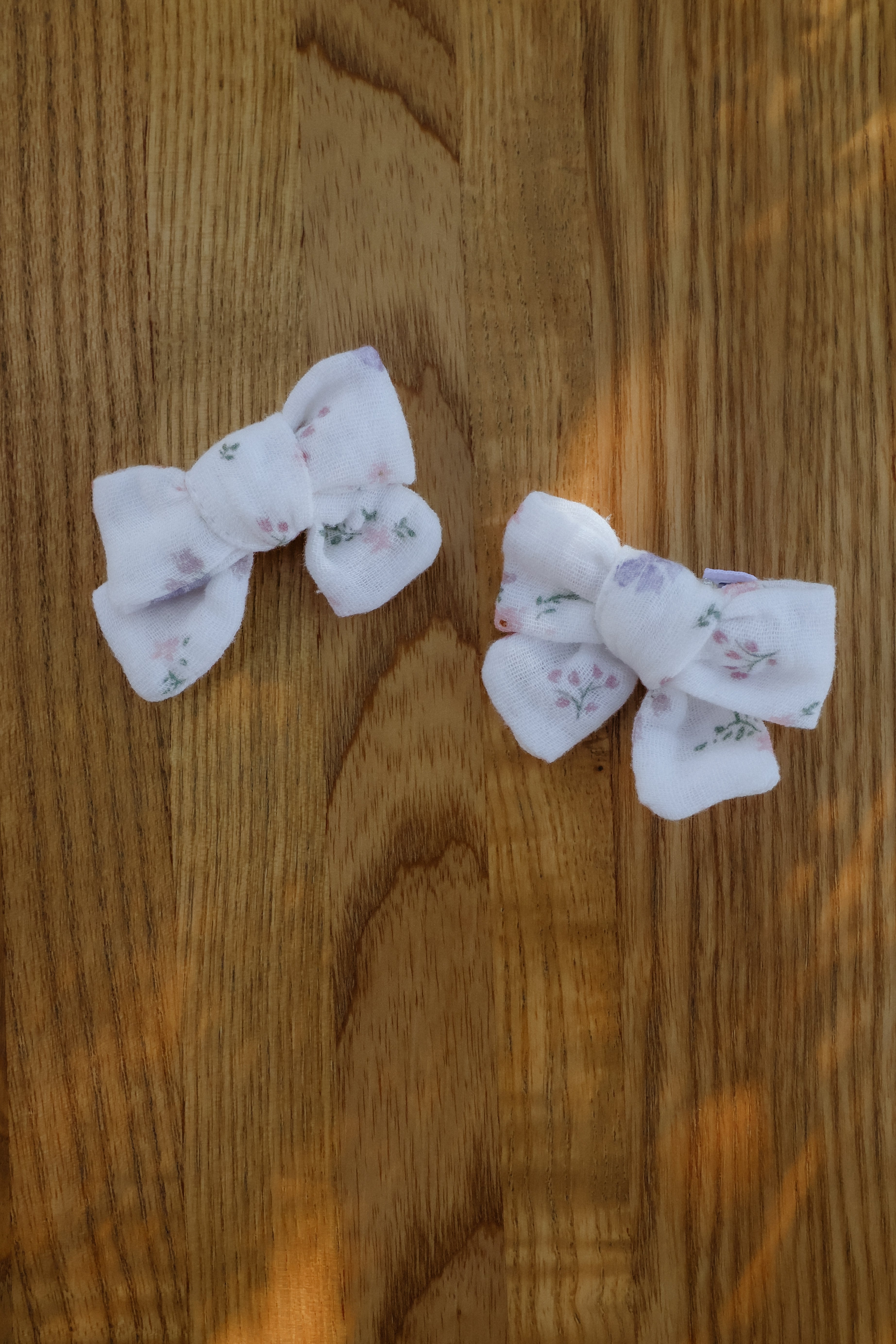Mini bow clips ~ Thea floral