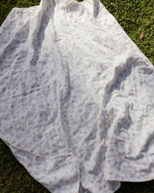 Organic Cotton Swaddle ~ Thea Floral