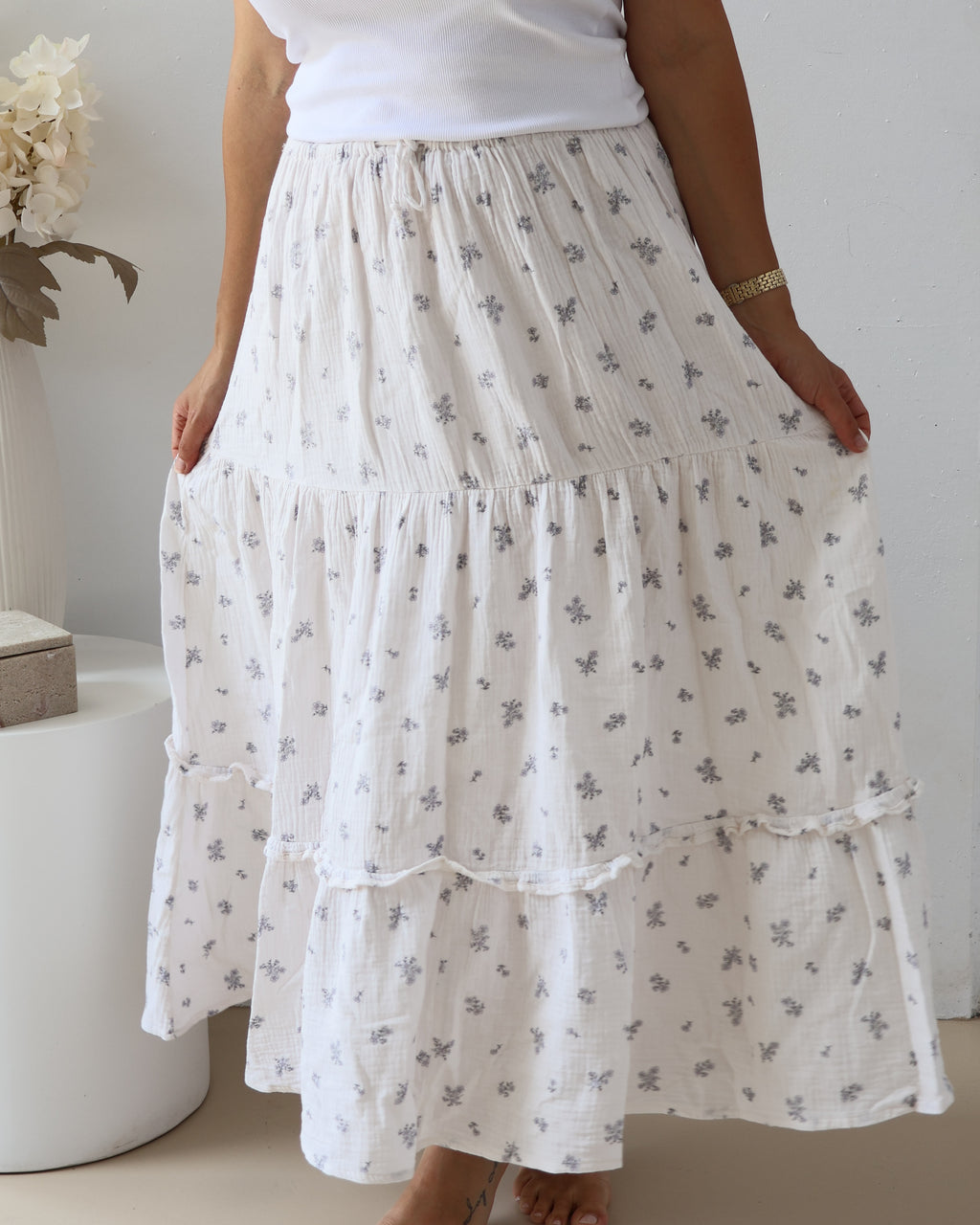 Organic Cotton Women’s Maxi Skirt - Bluebell