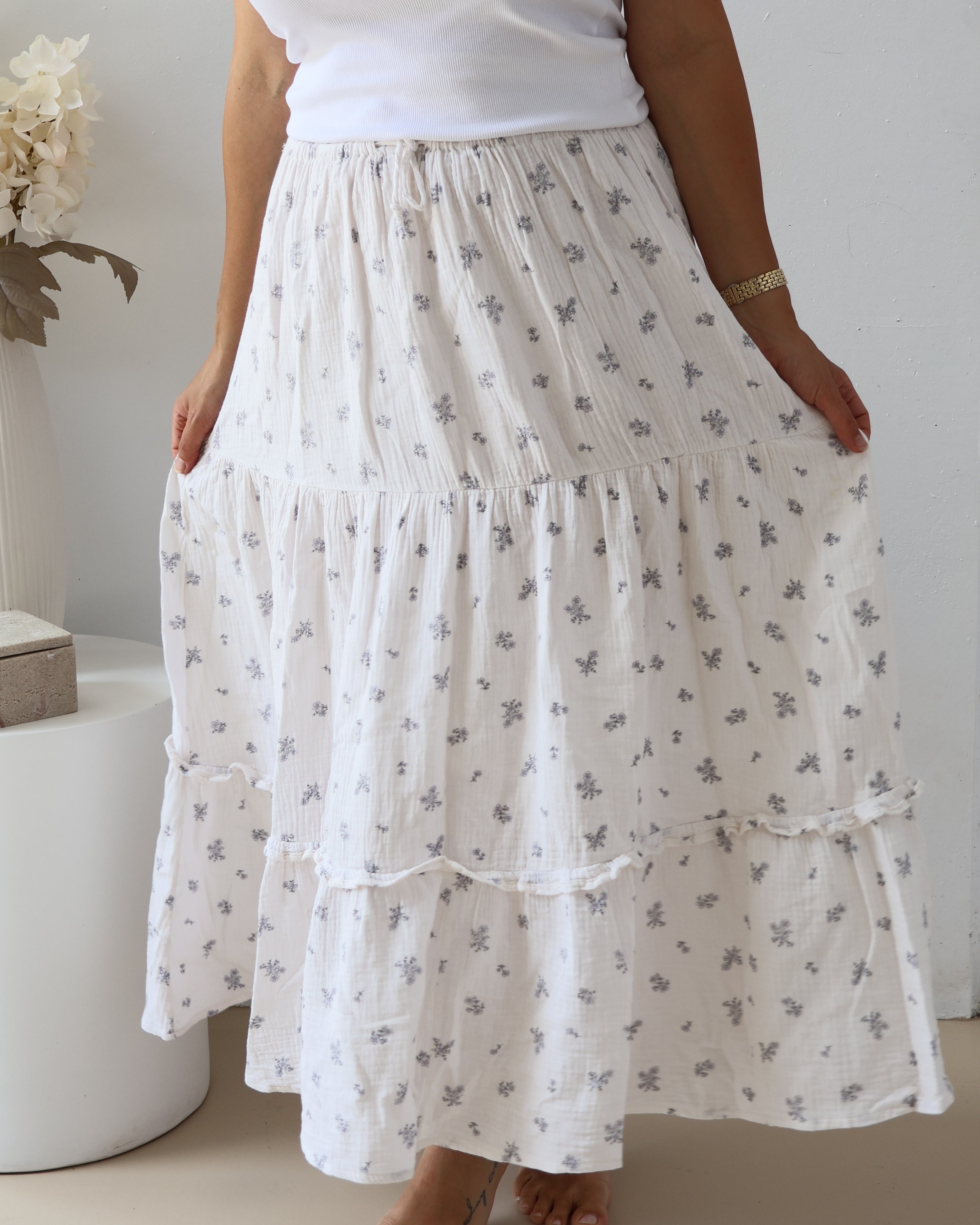 Organic Cotton Women’s Maxi Skirt - Bluebell