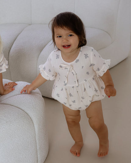 Organic Cotton Nora Romper Bluebell