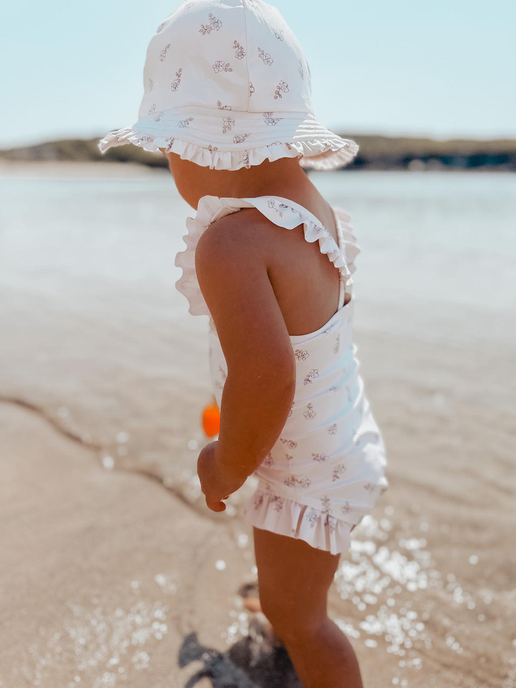 Frill One Piece Swimsuit - Floral