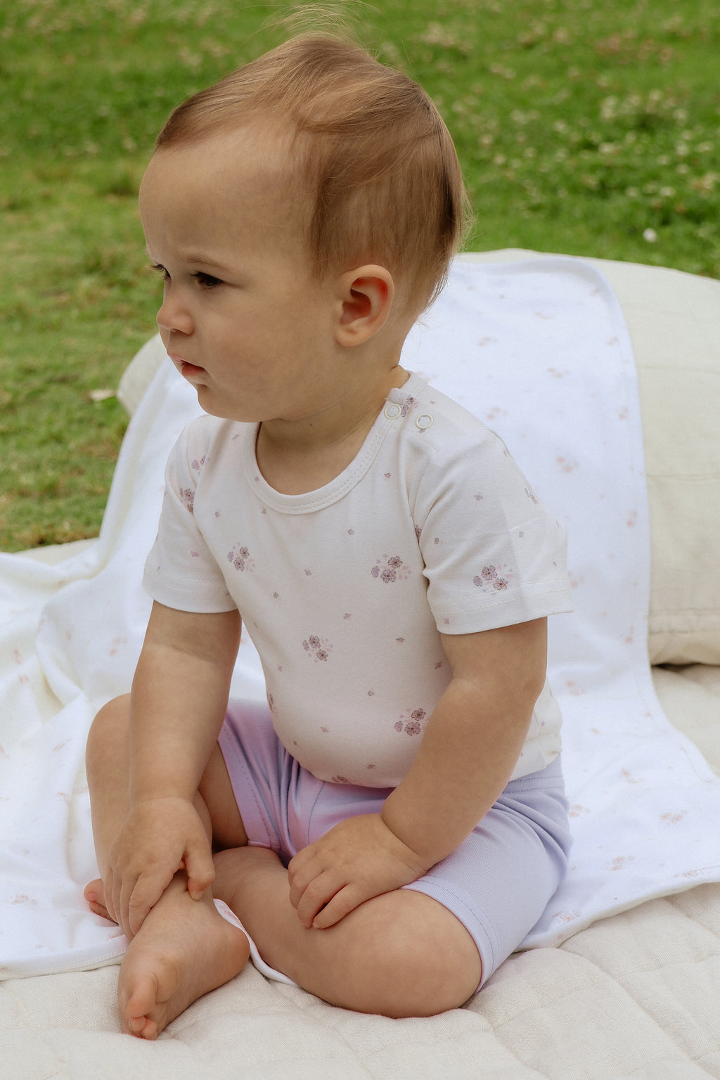 Organic Cotton Lilac Bike Shorts