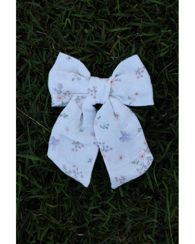 Large bow clip ~ Thea floral