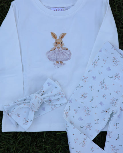 Organic cotton Long sleeve top - Ballerina Bunny