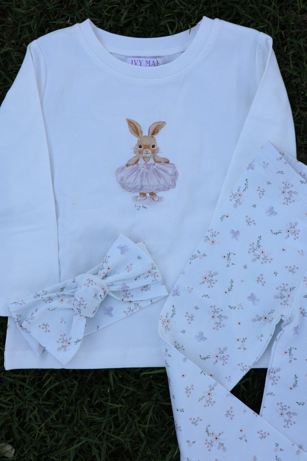 Organic Cotton Long Sleeve top - Ballerina Bunny