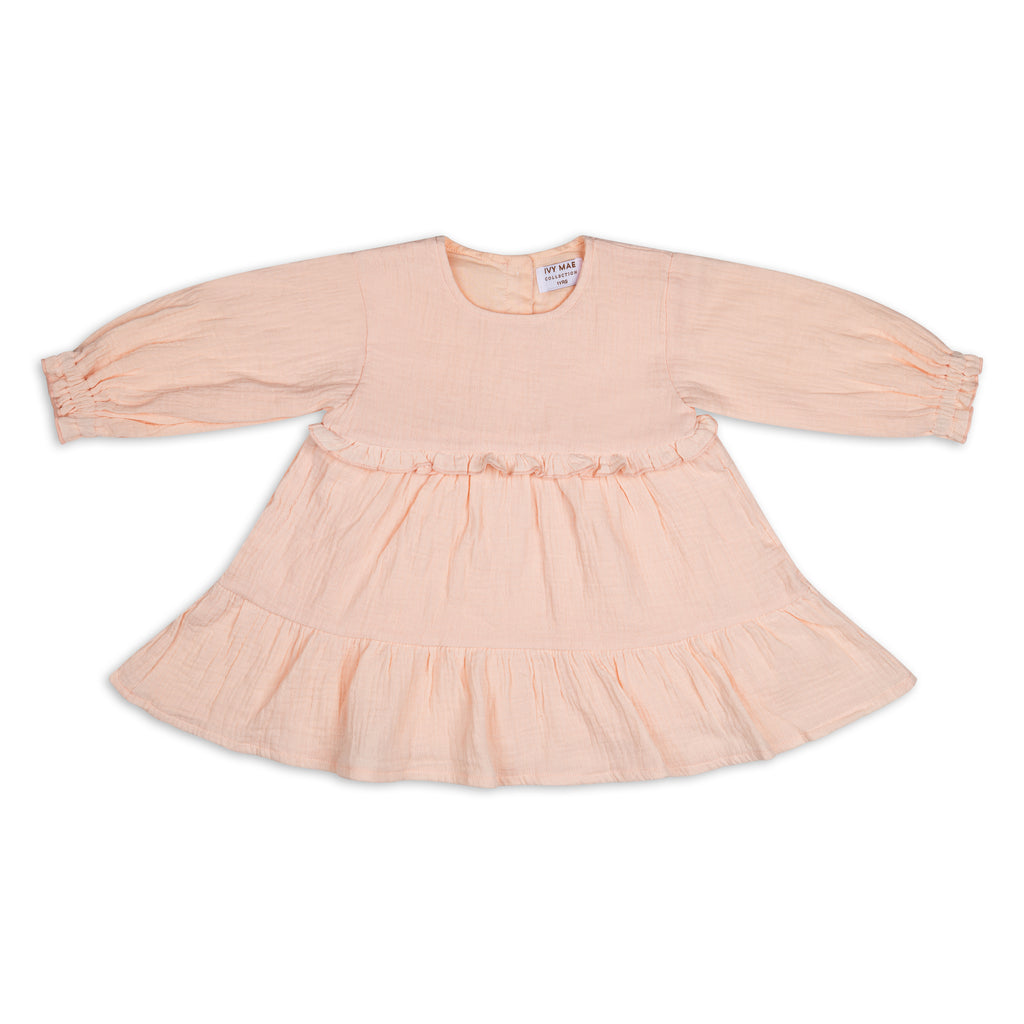 Organic Cotton Ivy Dress Peach
