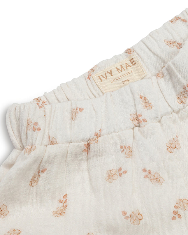 Organic Cotton Frill Shorts Floral