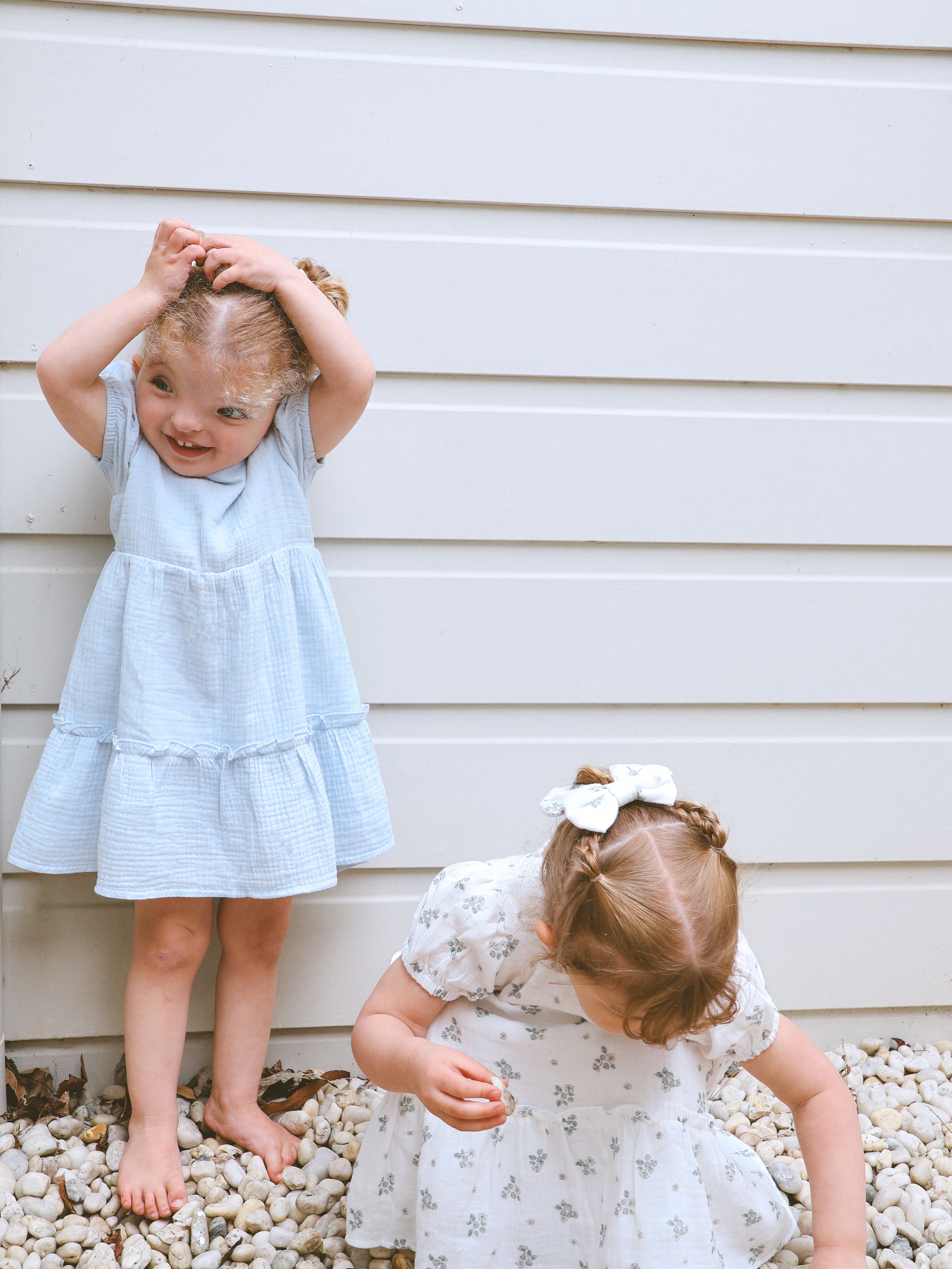 Organic cotton Harper Dress Ice Blue