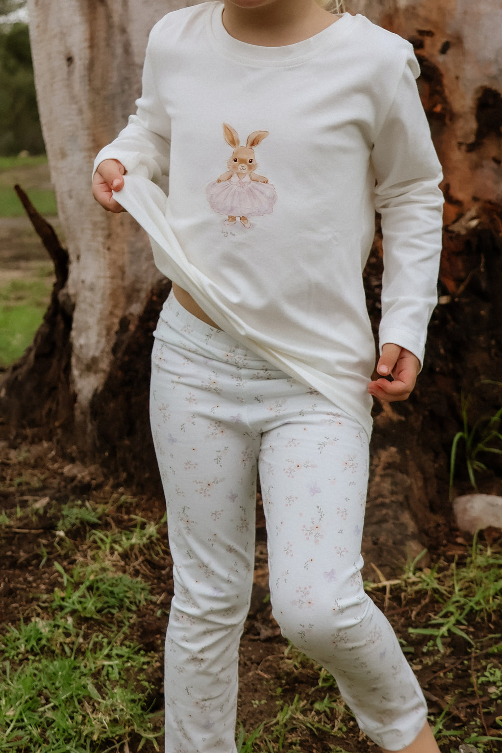 Organic Cotton Long Sleeve top - Ballerina Bunny
