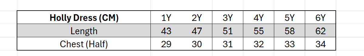 Organic Cotton Holly Dress