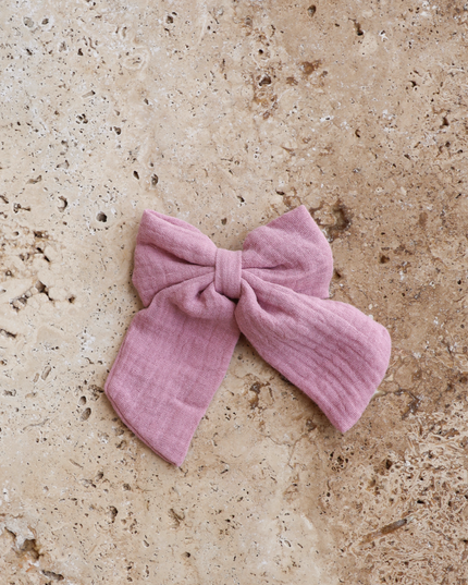 Large Bow Clip - Rose