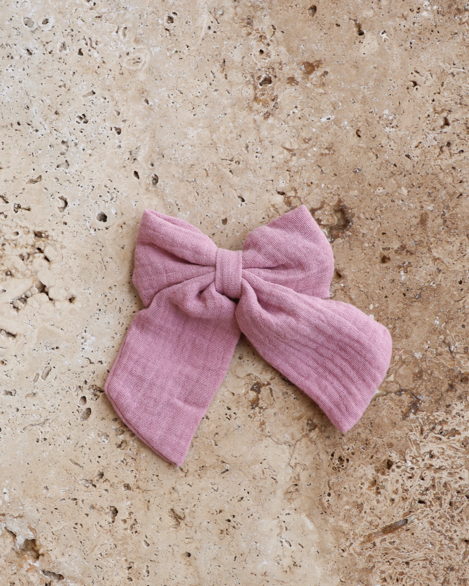 Large Bow Clip - Rose