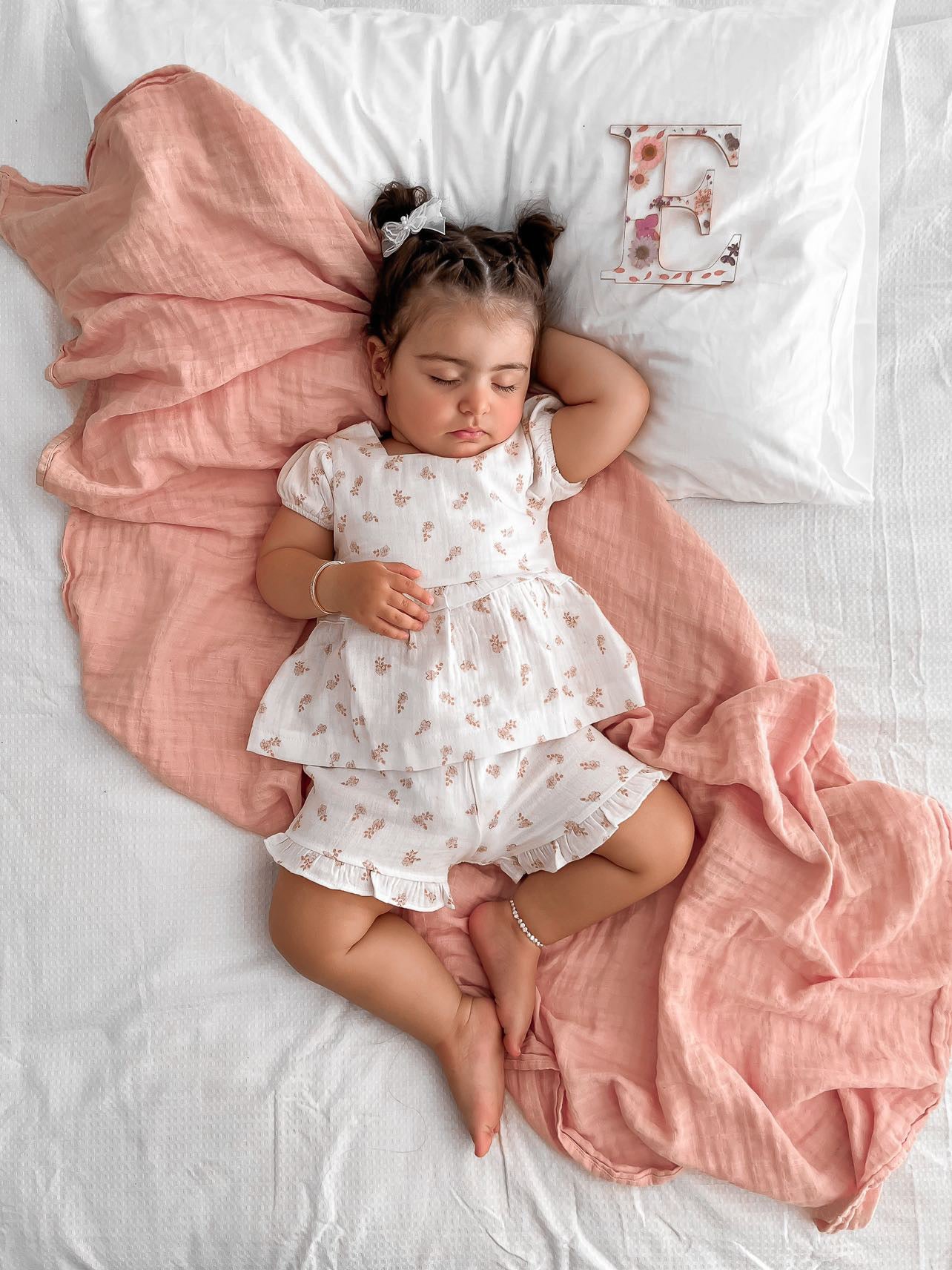 Organic Cotton Frill Shorts - Floral