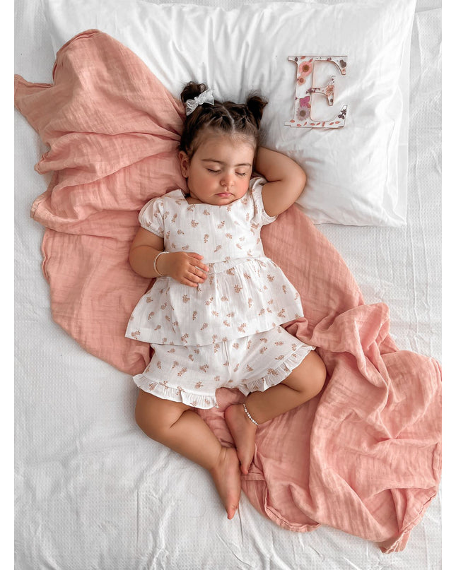 Floral Bubble Sleeve Top