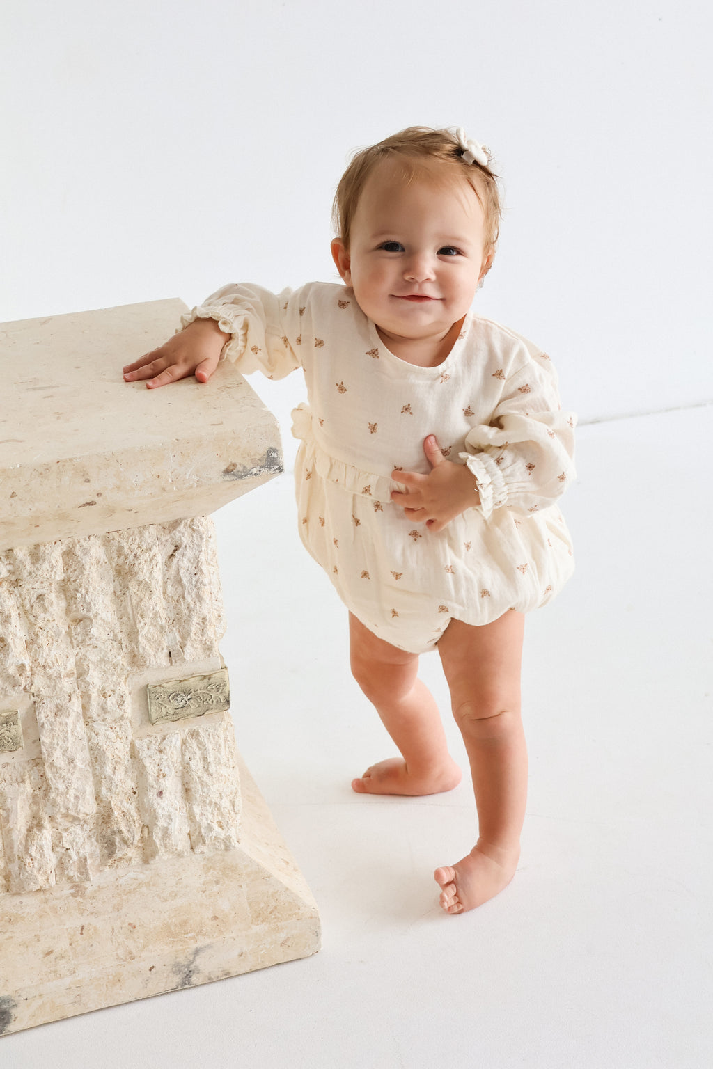 Organic Cotton Evelyn Bubble Romper Floral