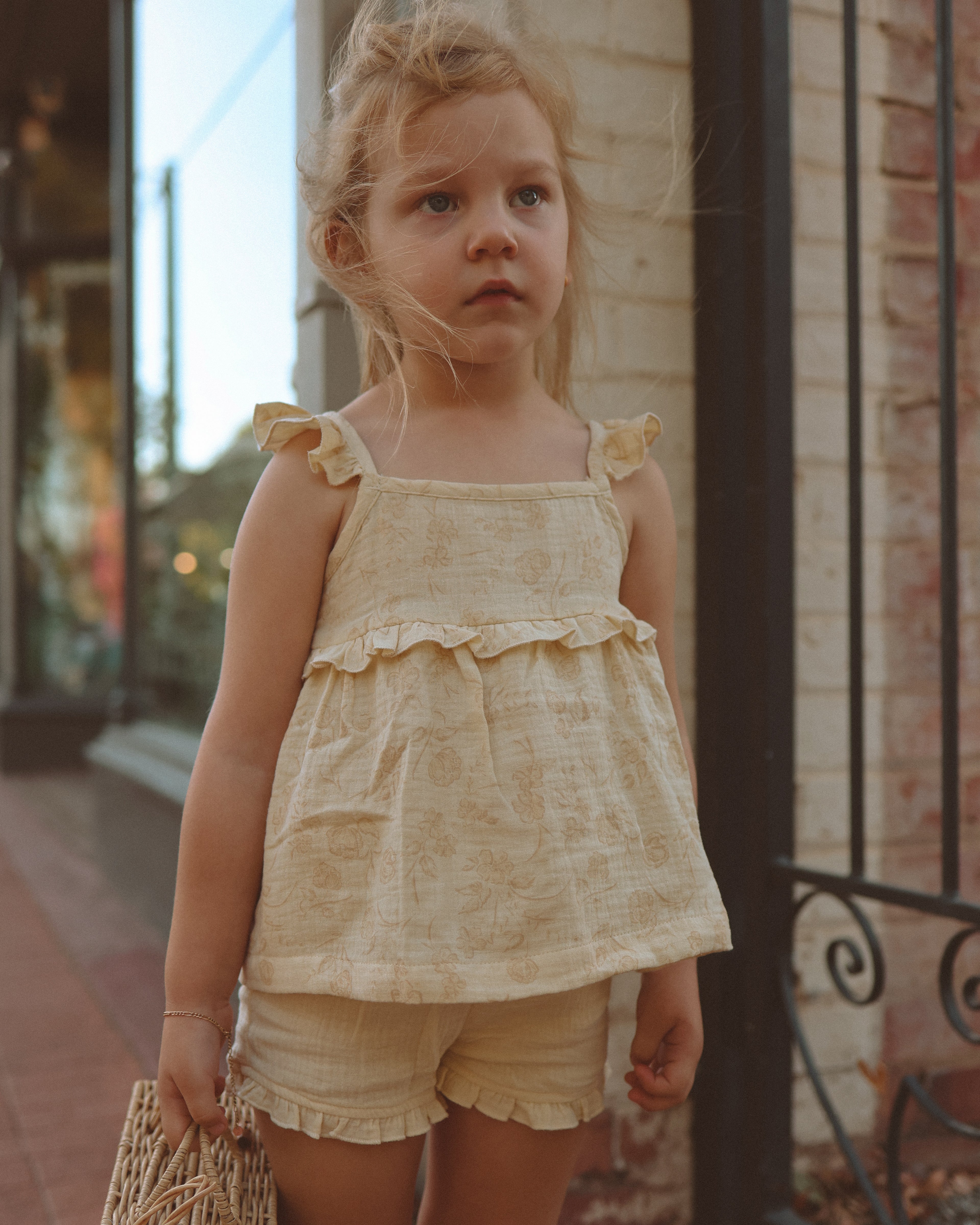 Alice Frill Singlet ~ Vintage Buttercream