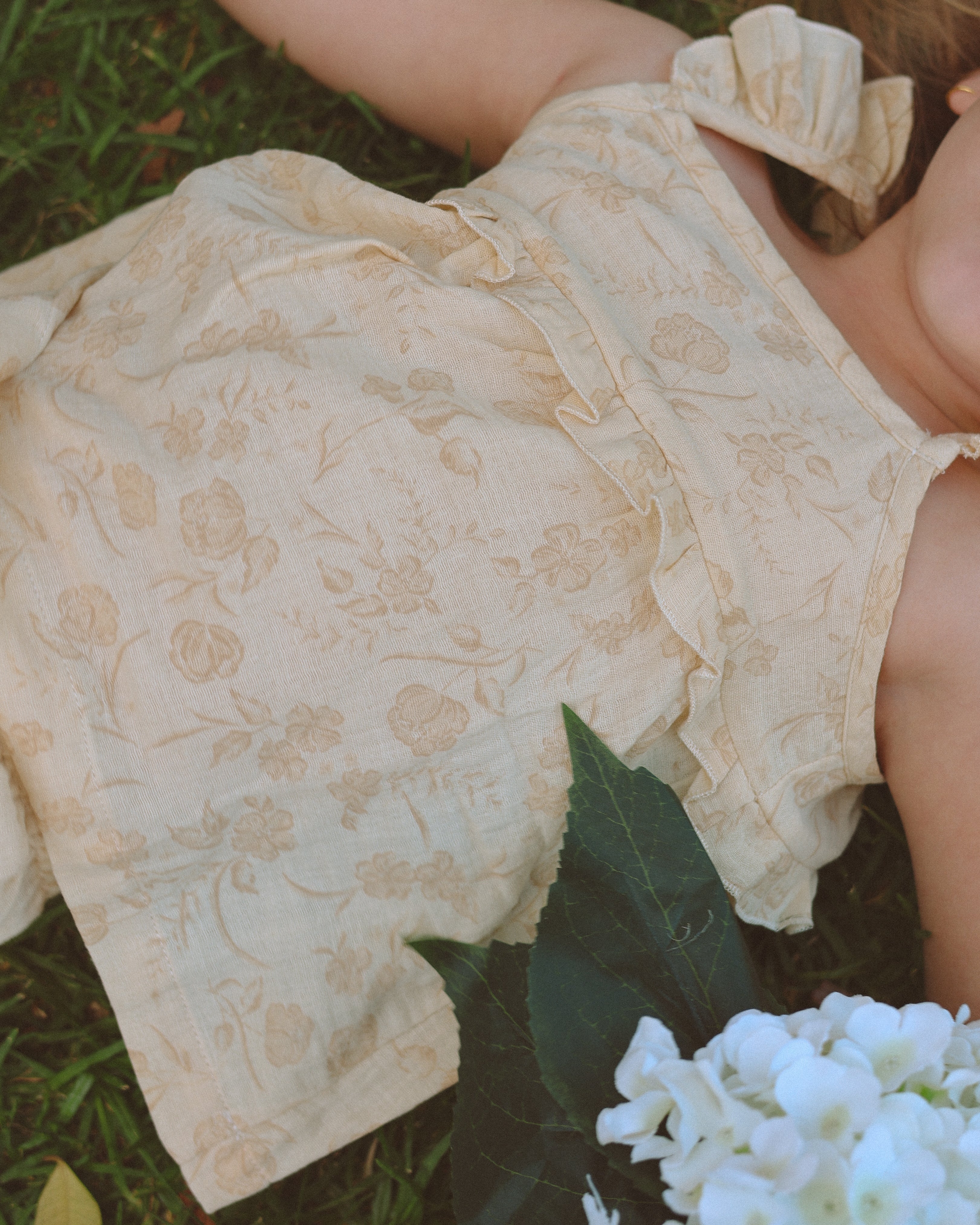 Alice Frill Singlet ~ Vintage Buttercream