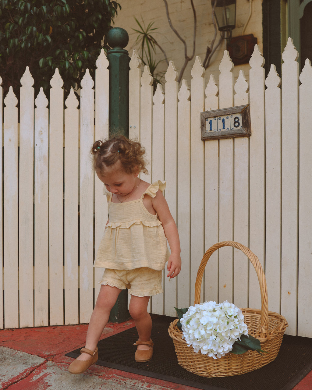 Alice Frill Singlet ~ Buttercream