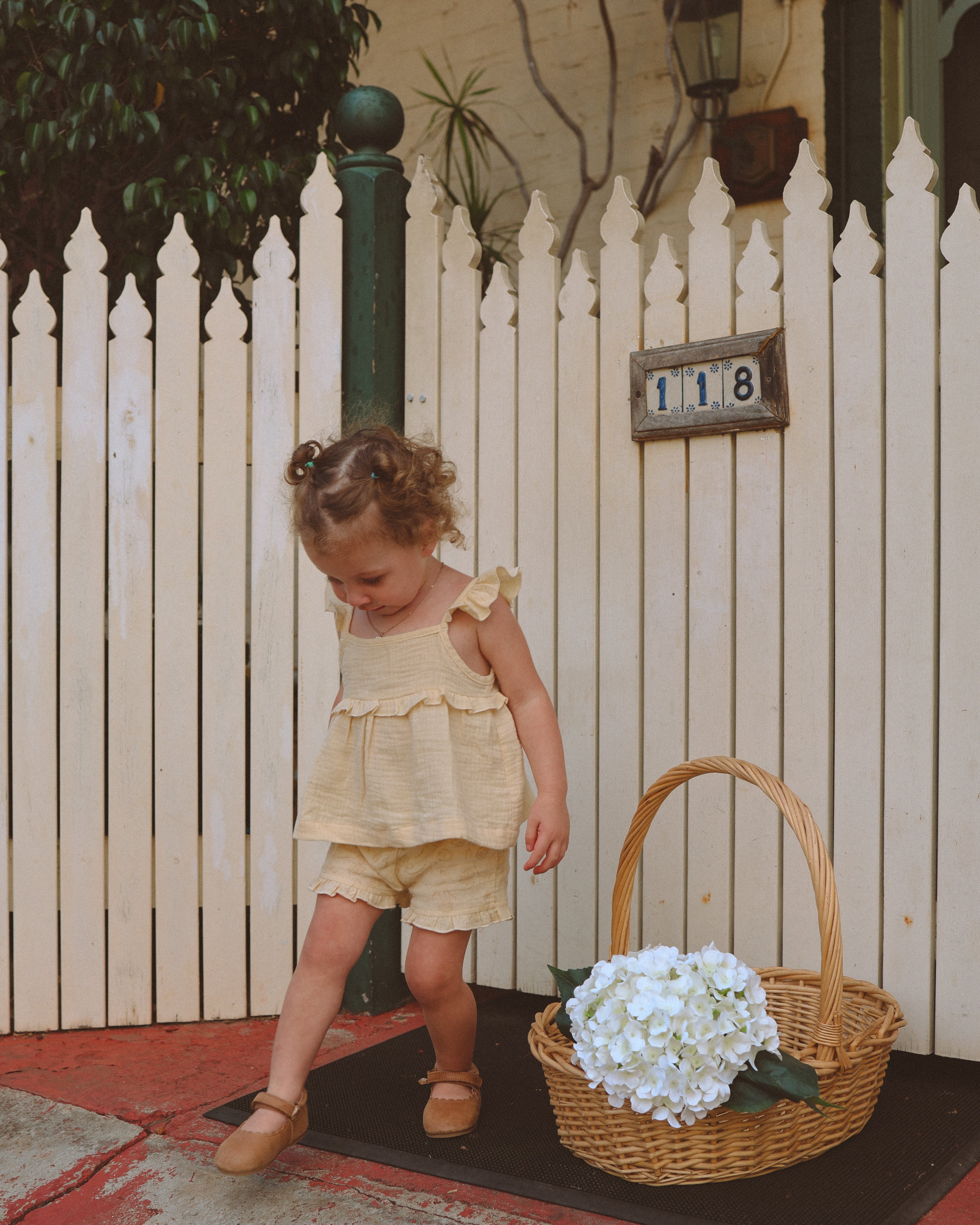 Alice Frill Singlet ~ Buttercream