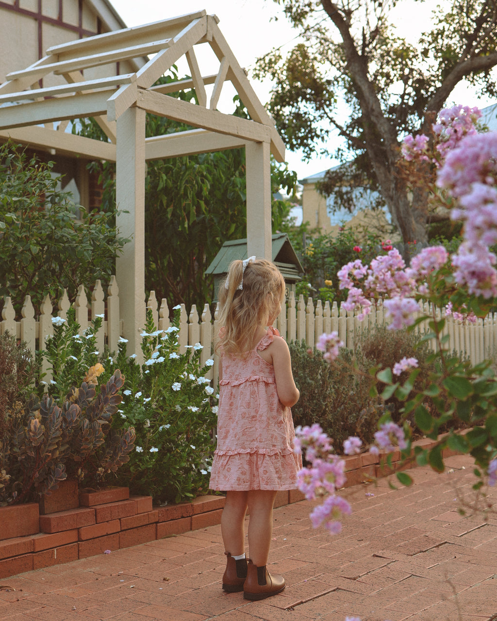 Ada Frill Dress Vintage Pink