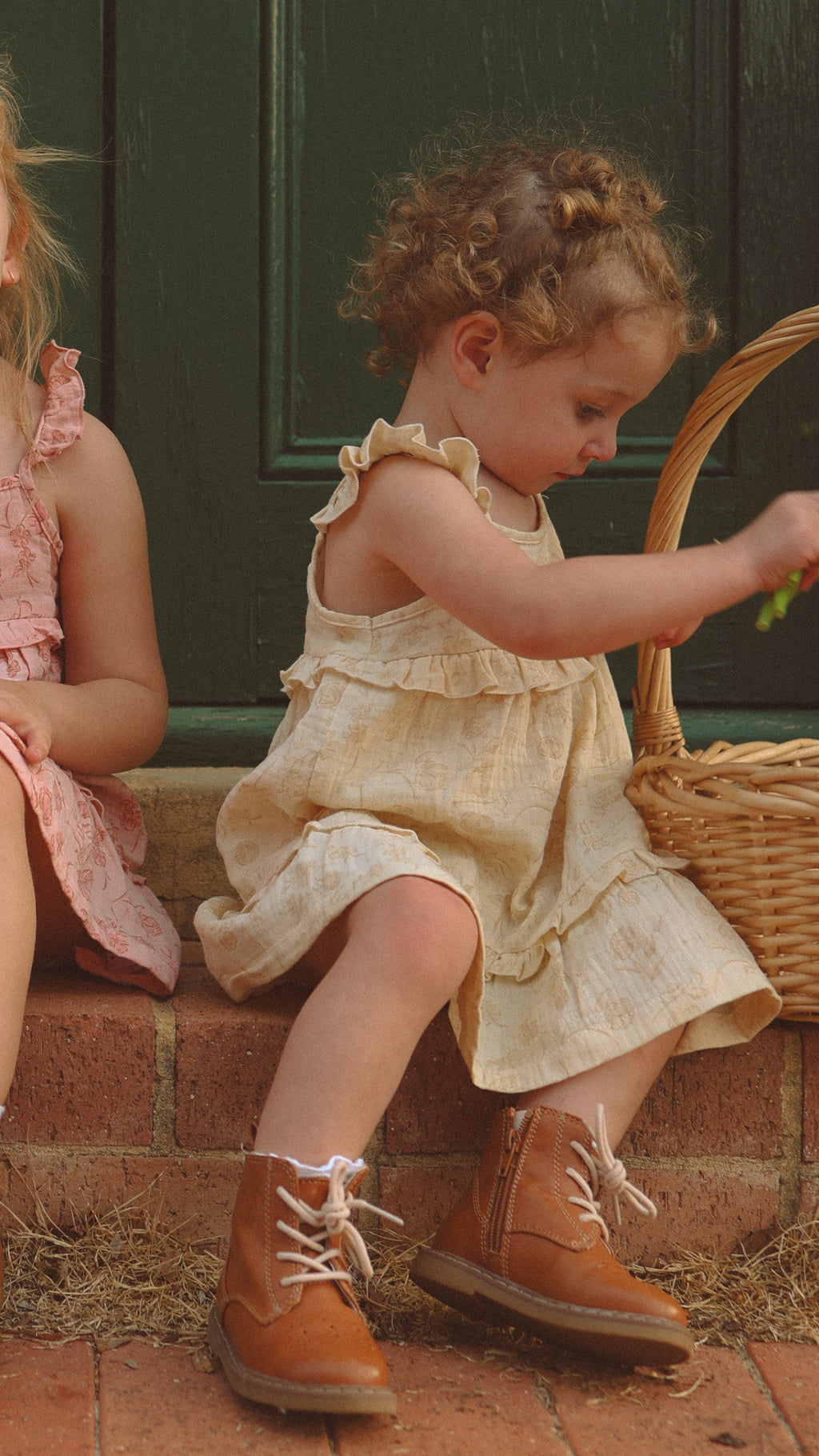 Ada Frill Dress Vintage Buttercream