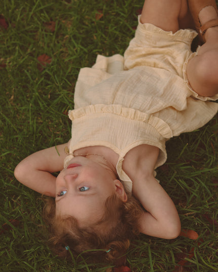 Alice Frill Singlet ~ Buttercream