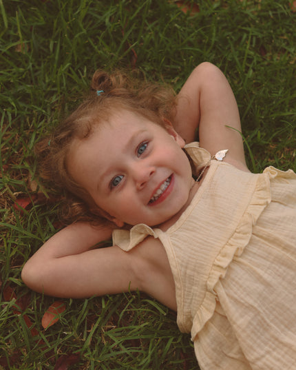 Alice Frill Singlet ~ Buttercream