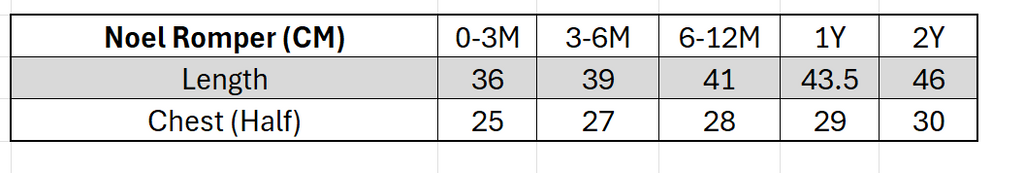 Organic Cotton Noel Romper