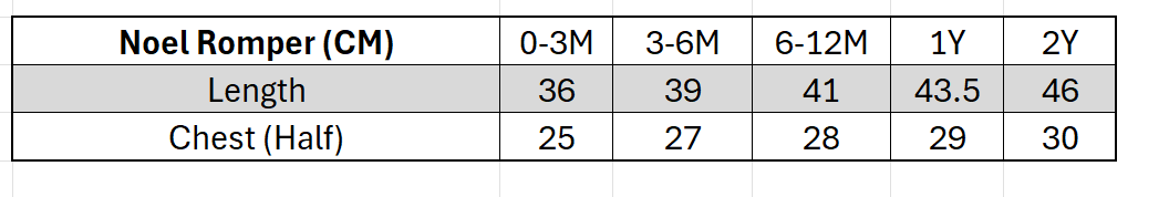 Organic Cotton Noel Romper